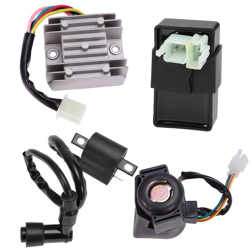 Anxingo Ignition Coil 6 Pin CDI Voltage Regulator Rectifier Solenoid Relay Kit for 150cc 200cc 250cc Engine Chinese ATV Quad - Image 1
